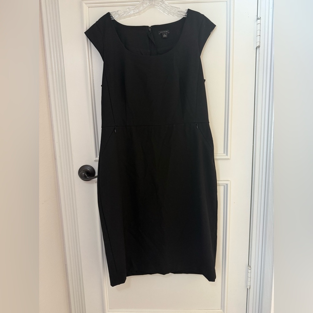 Ann Taylor Classic Black Midi Dress